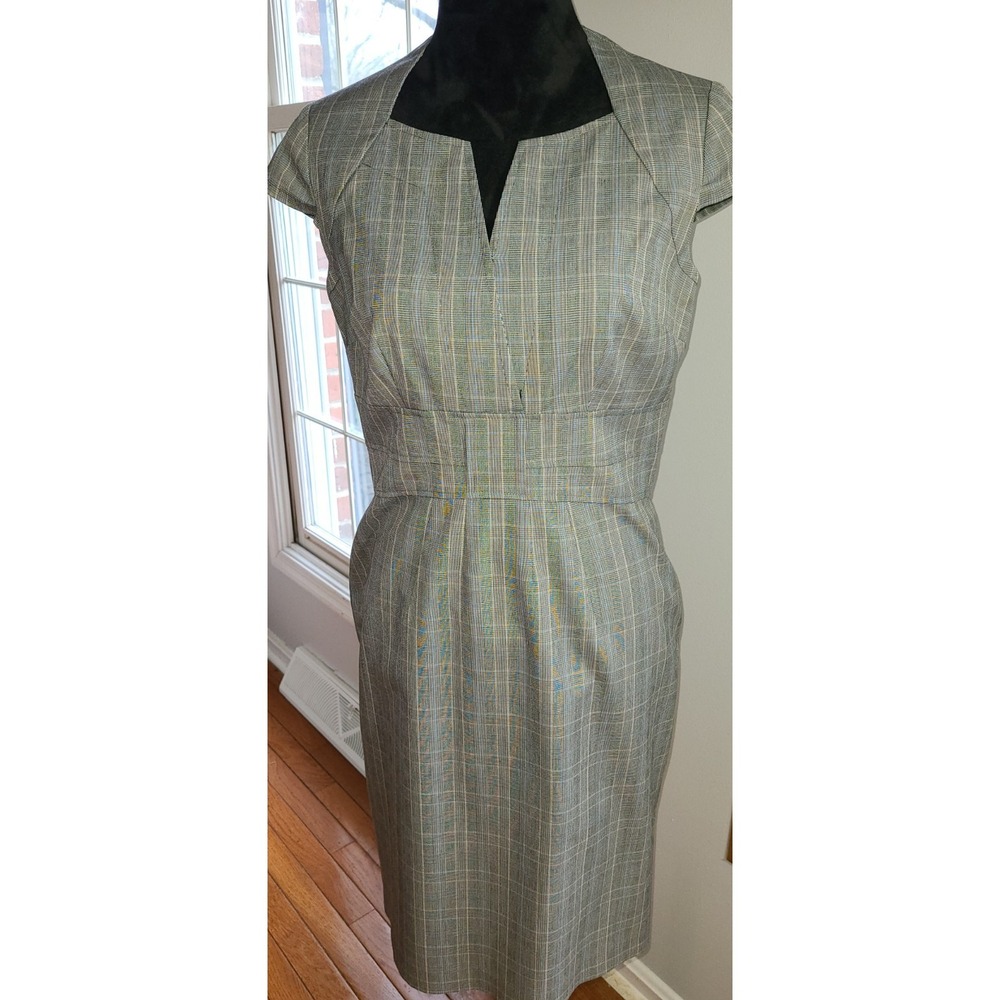 Adrianna‎ Papell Floral Sheath, Cap Sleeve, Knee Length Sz 6 Boss Lady Back Zip